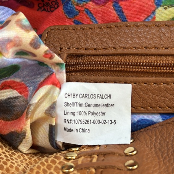 CHI Carlos Falchi Brown Leather handbag - Picture 8 of 8